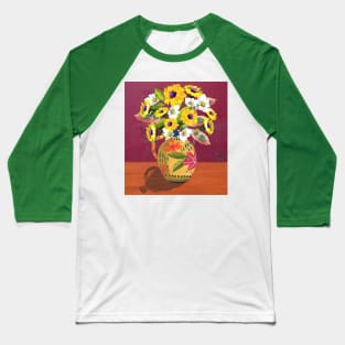 Floral in pottery vase Baseball T-Shirt